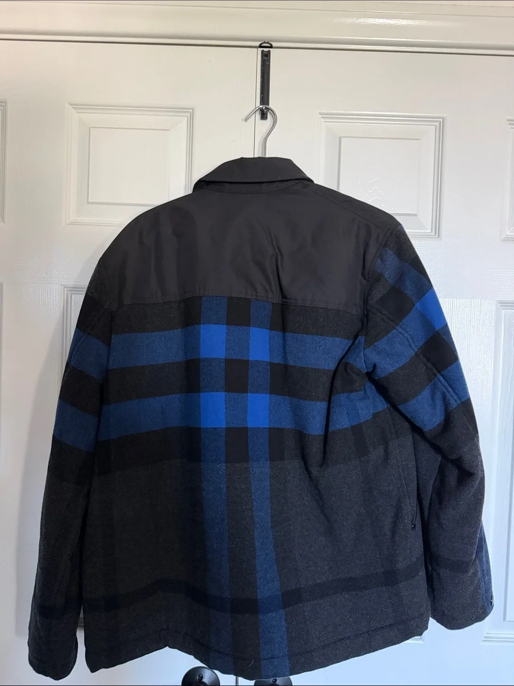 Burberry Black & Blue Plaid Shirt Jacket